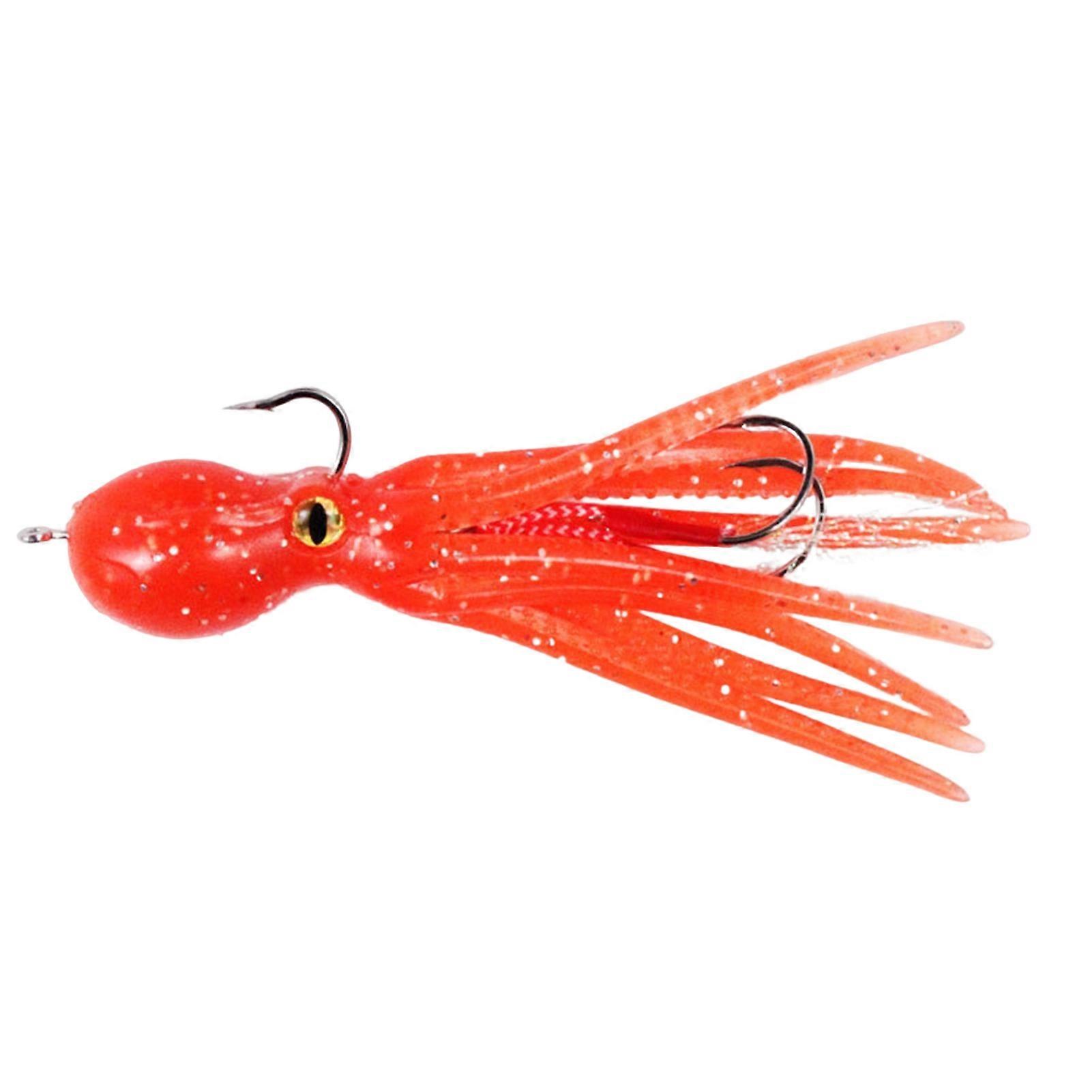 Kaesi 21g/11cm Reusable Squid Bait Attractive Far Throwing Distance Convenient Carrying Double Hooks Artificial Bait Outdoor Fishing