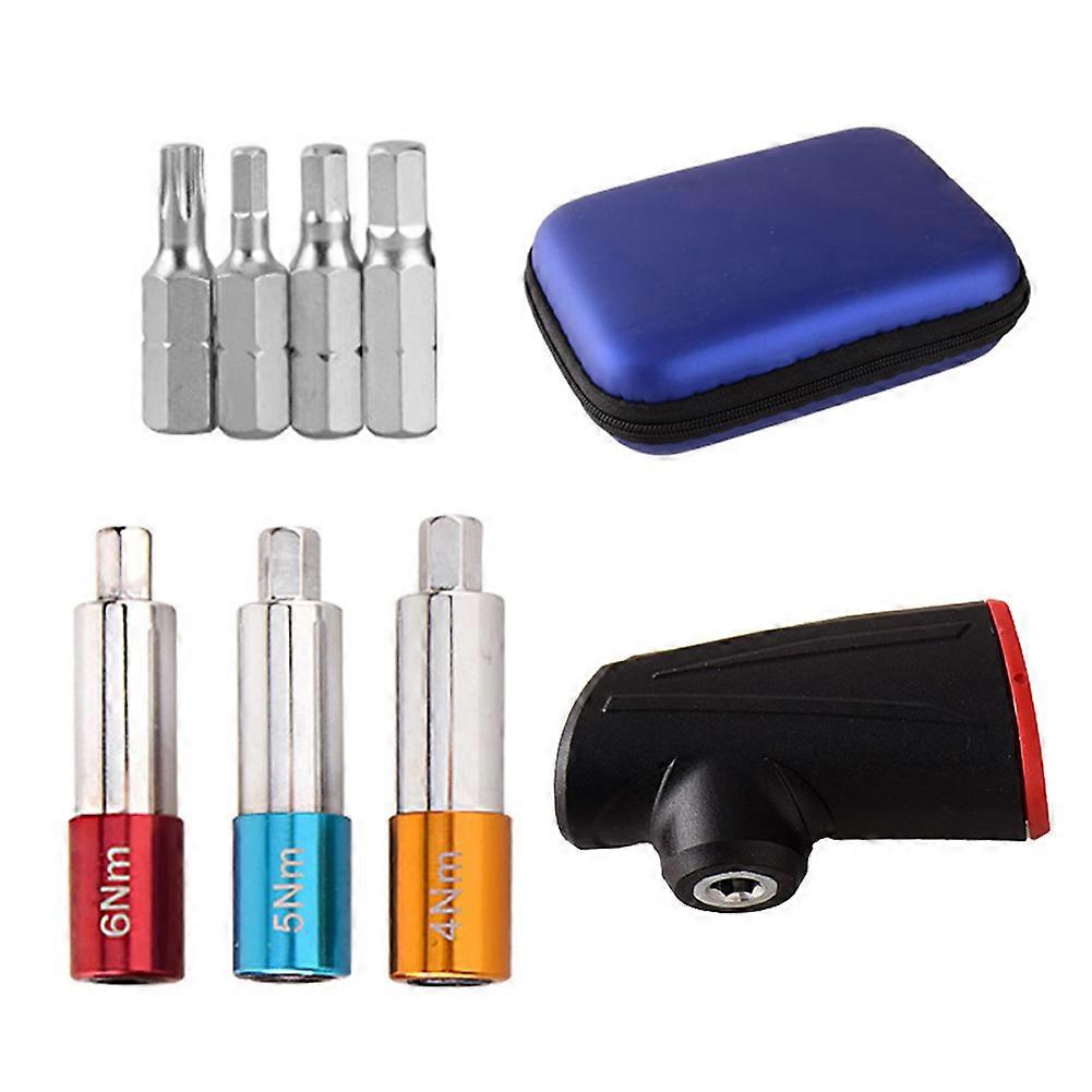 1/4 Inch Bit Interface Steel T Type Fixed Torsion Wrench Bits Repairs Kit 4Nm 5Nm 6Nm Torsion Connection Bar with Bags Four Bits