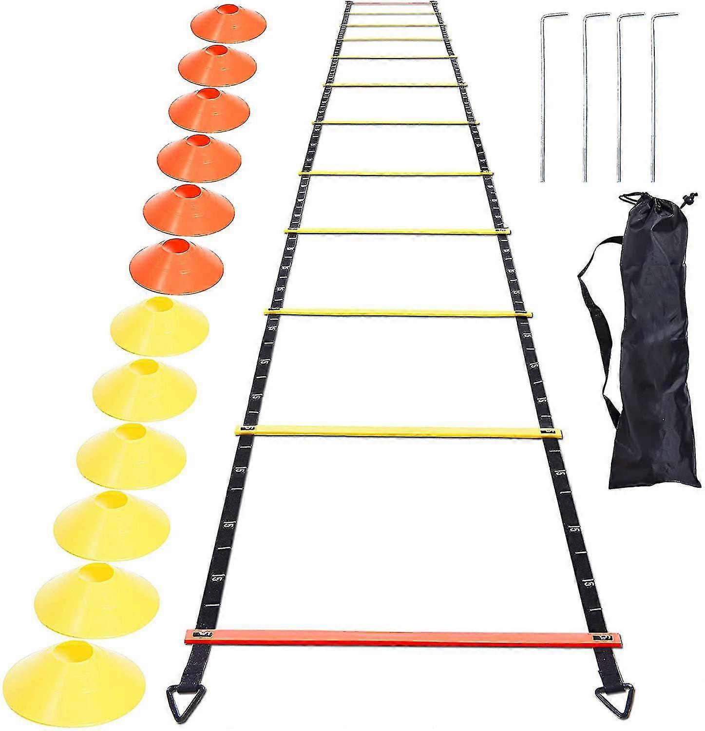 Piao Agility Ladder - Agility Speed And Balance Training Ladder For Soccer Basketball Boxing Softball Footwork Sports Agility Training With Scale And