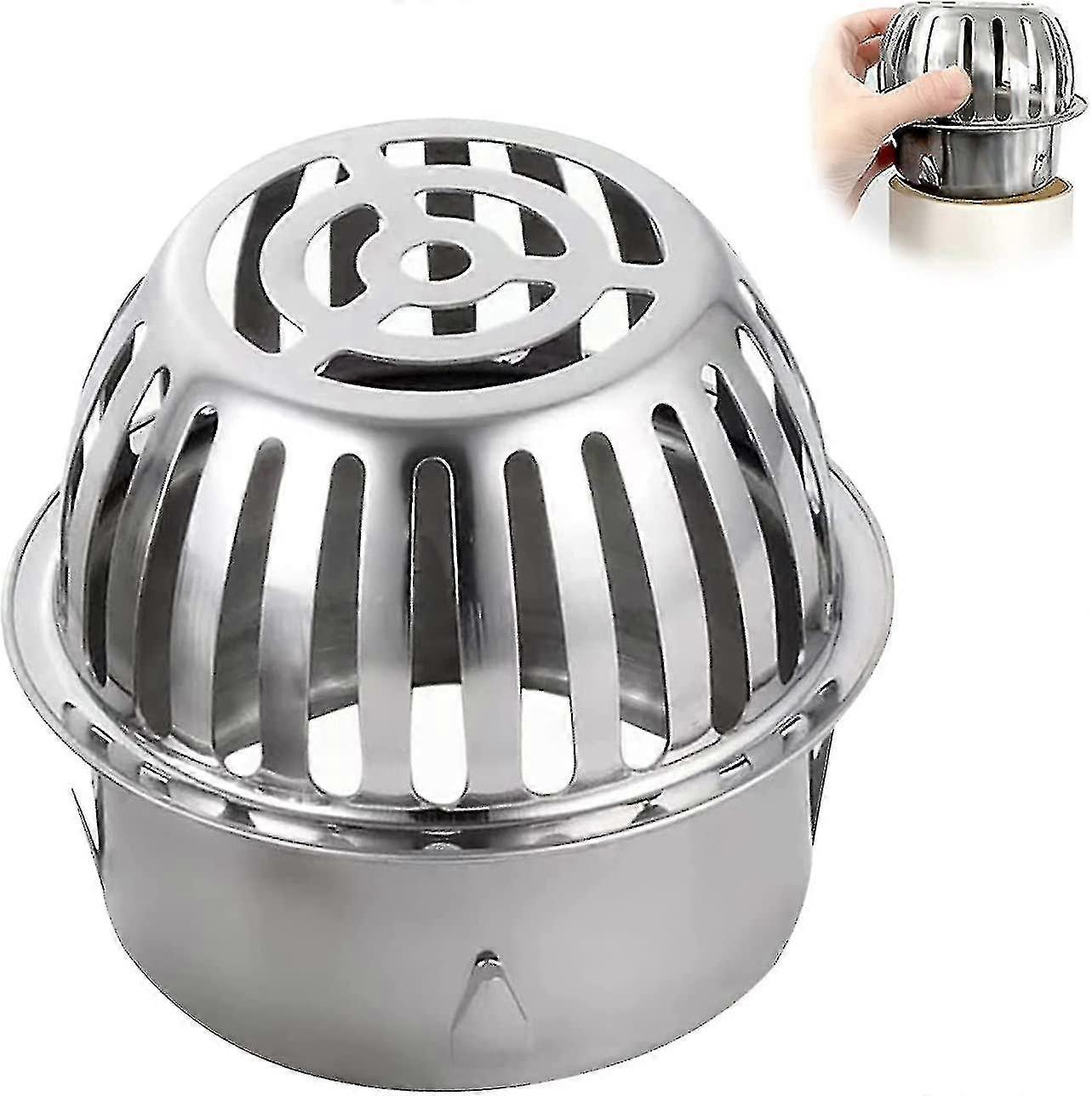 ניקוז רצפה קמור מנירוסטה, מרזבי מסנן ניקוז 1 יח ', מסנן מרזב נירוסטה לניקוז נגד חסימה של מרפסות