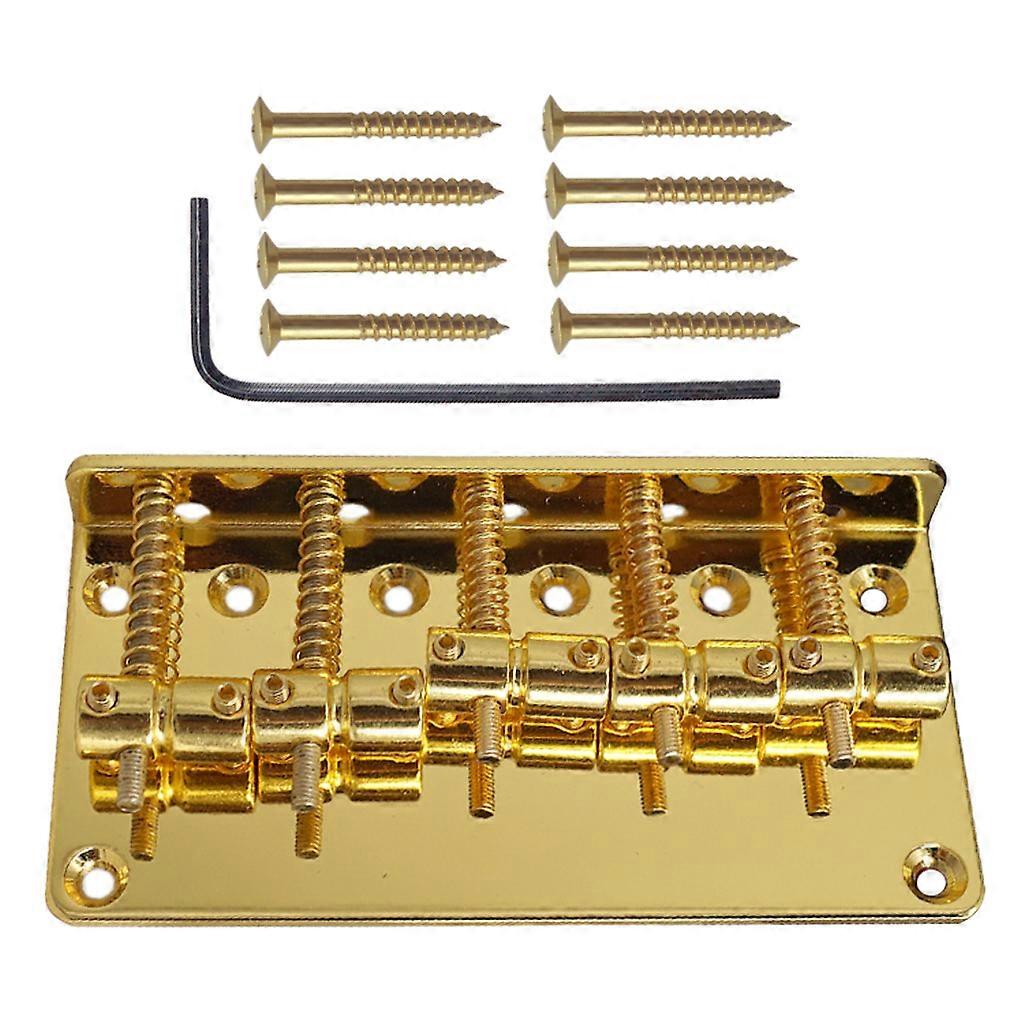 5 Saddle Bridge Screws Wrench for 5-String Electric Bass Replacement Golden