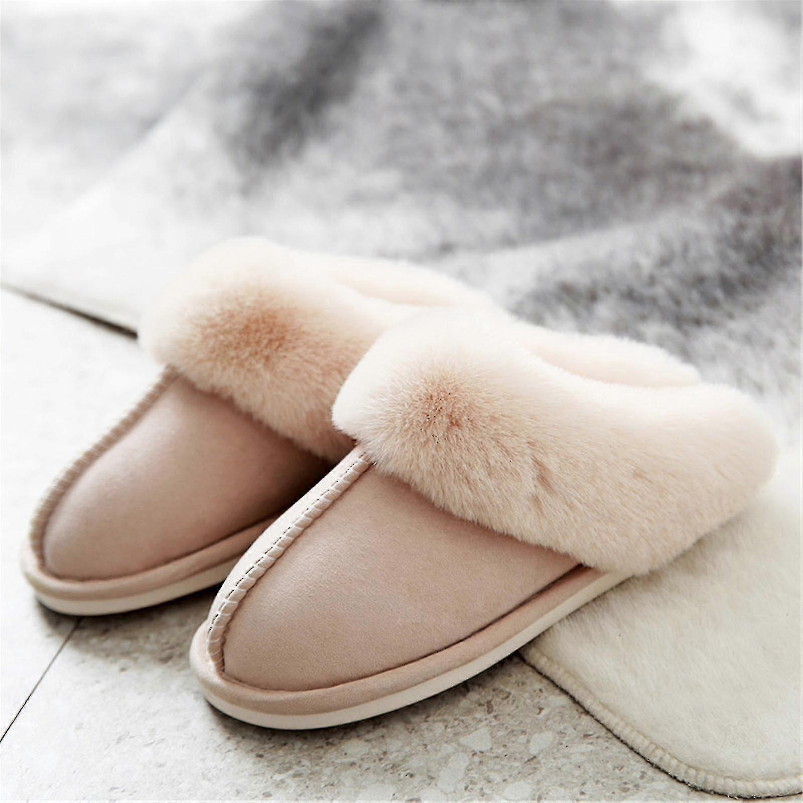 Fur Slippers Winter Slippers Women Warm Indoor Slippers Soft Home Slippers