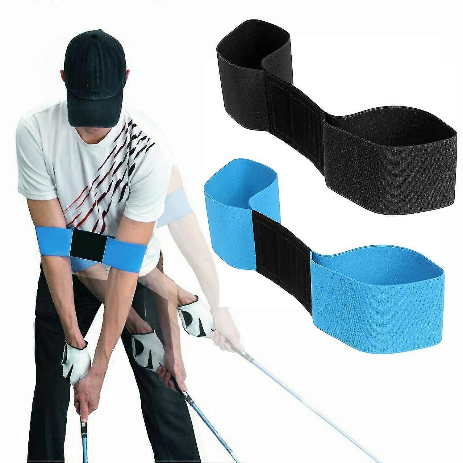 Professional Elastic Golf Swing Trainer Arm Band Belt Gesture Alignment Training Aid For Practicing