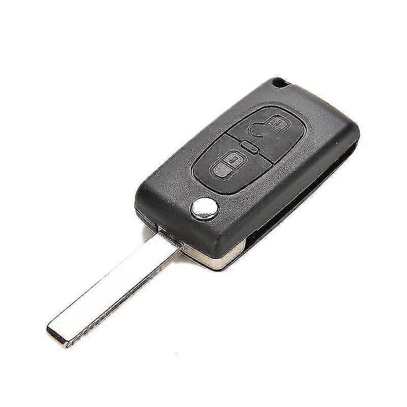 2 Buttons Plastic Remote Flip Key Shell Replacement For Peugeot 207 307 308 Uncut
