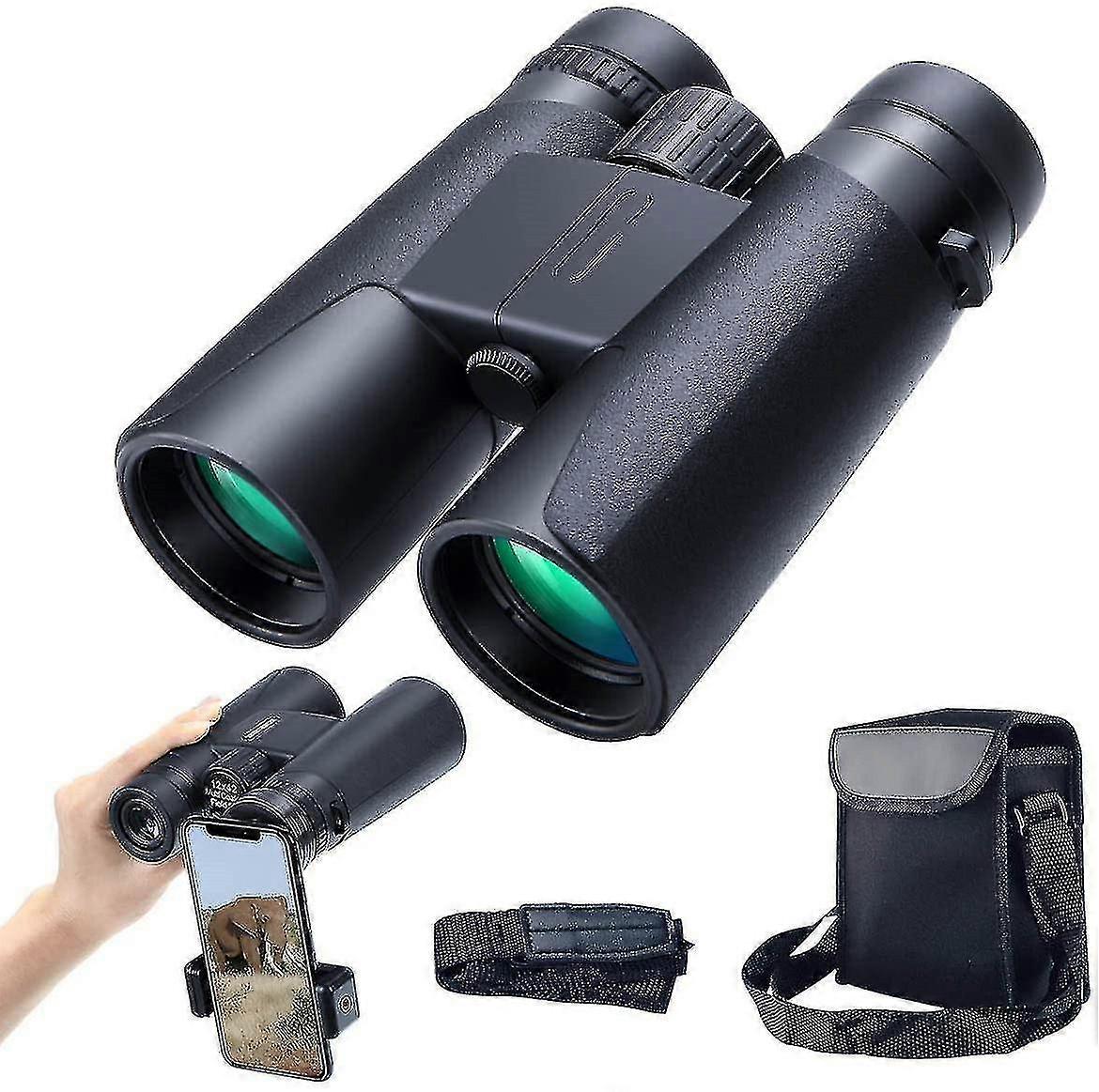 大人のための屋根プリズムと12x42双眼鏡, コンパクト, ポータブル, 防水, 夜のVisio