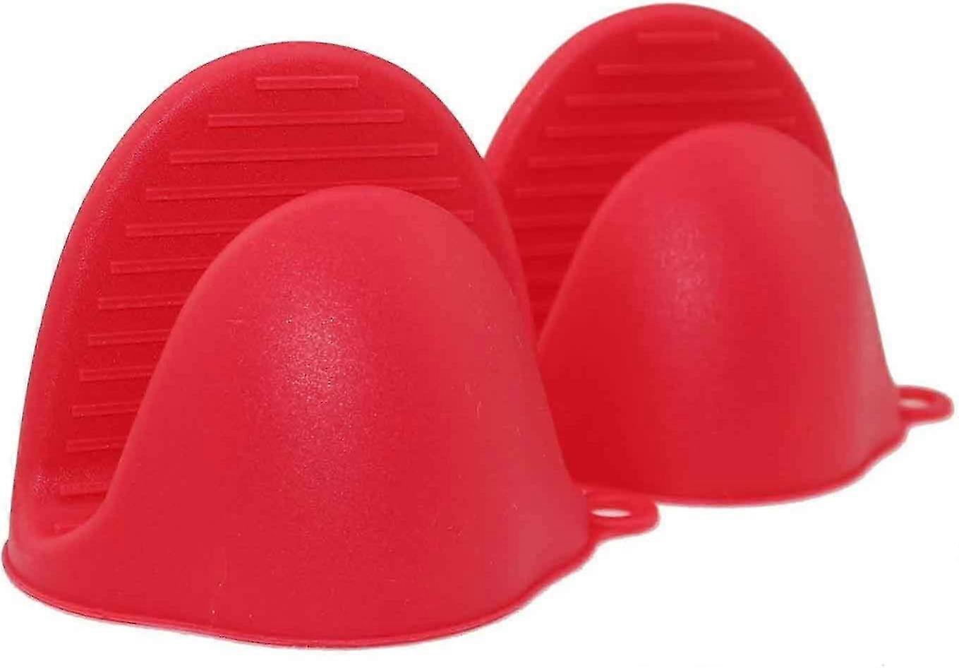 Red, 2pcs/set - Silicone Oven Mitts For Instant Use In Pans Or In The Kitchen As A Pan Mat Or Cake Traysoven Mitts And Trays.