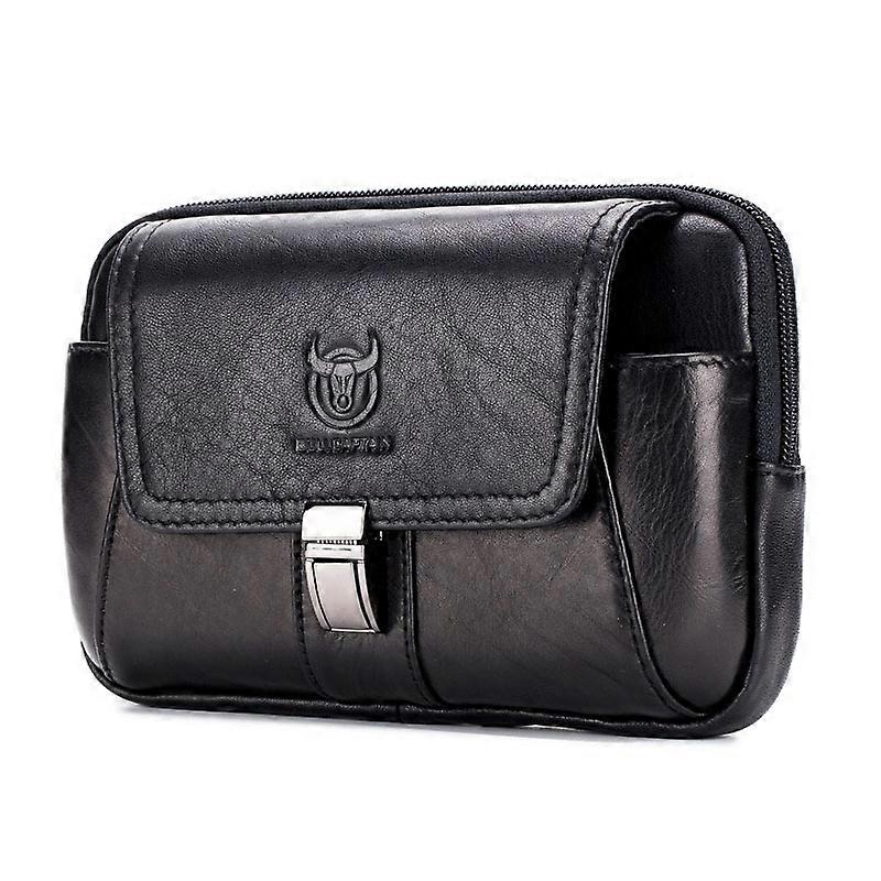 Leather Mobile Phone Small Waist Bag For Men