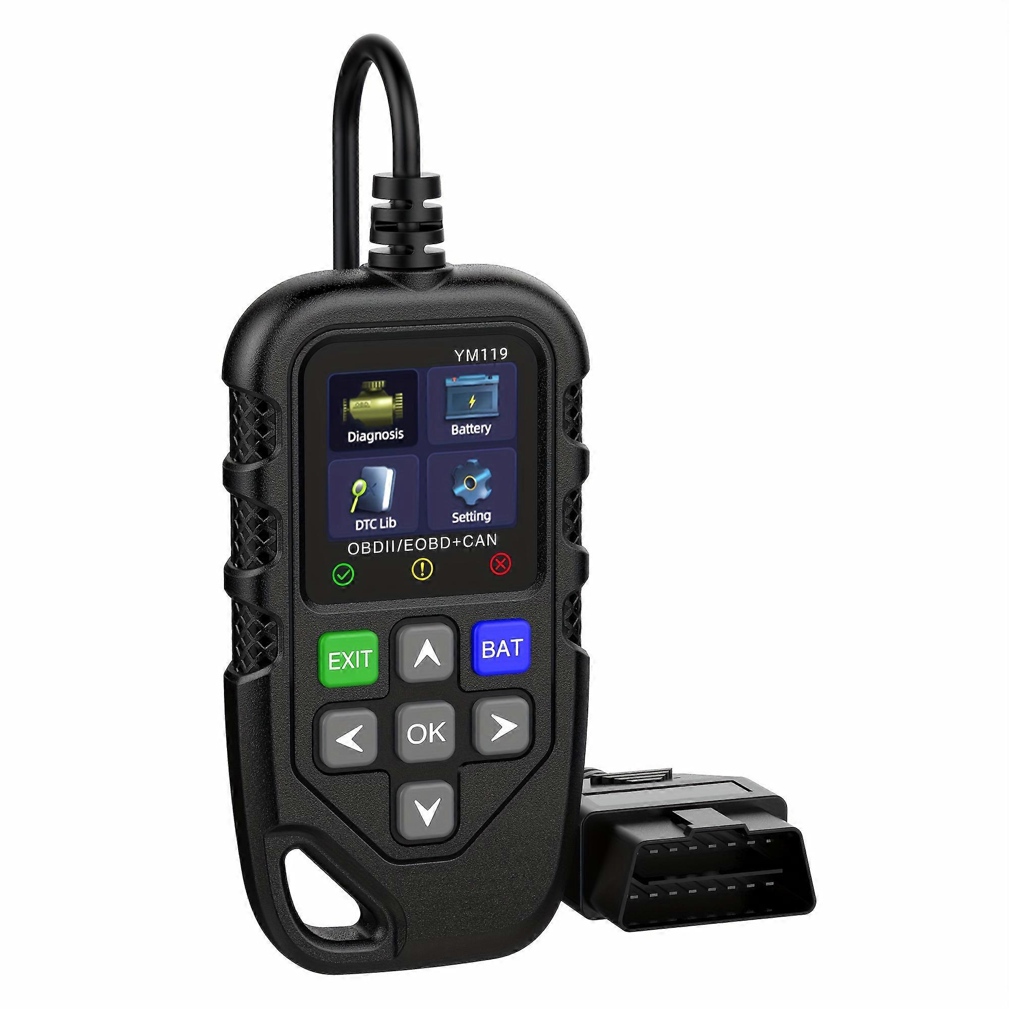 Car Code Reader, OBD2 Car Code Scanner Voltage Tester Engine Fault Code Scanner, EOBD+CAN Charging Tester Diagnostic Tool For OBDII Protocol Cars