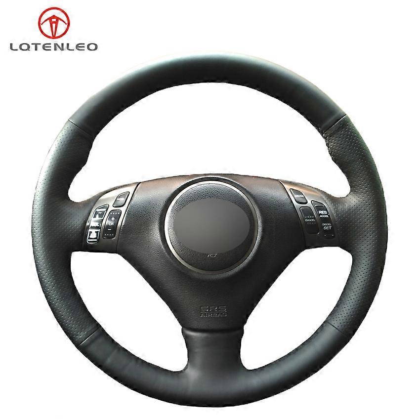 LQTENLEO Black PU Artificial Leather Hand-stitched Car Steering Wheel Cover for Honda Accord 7 2002-2007 Acura TSX 2002-2007