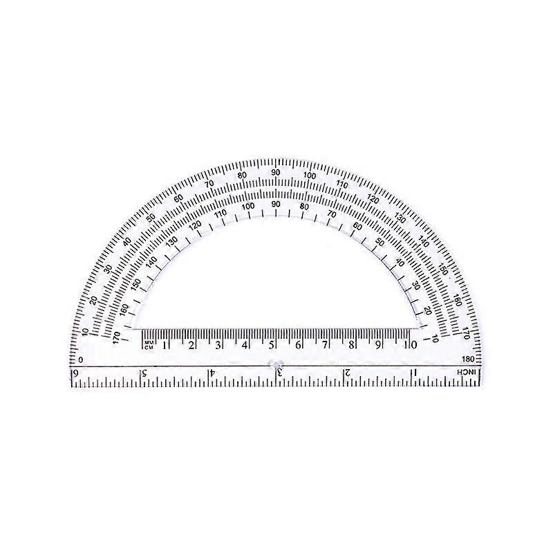 1pc 180 Degree Angle Protractor 15.2 cm with Protection Case