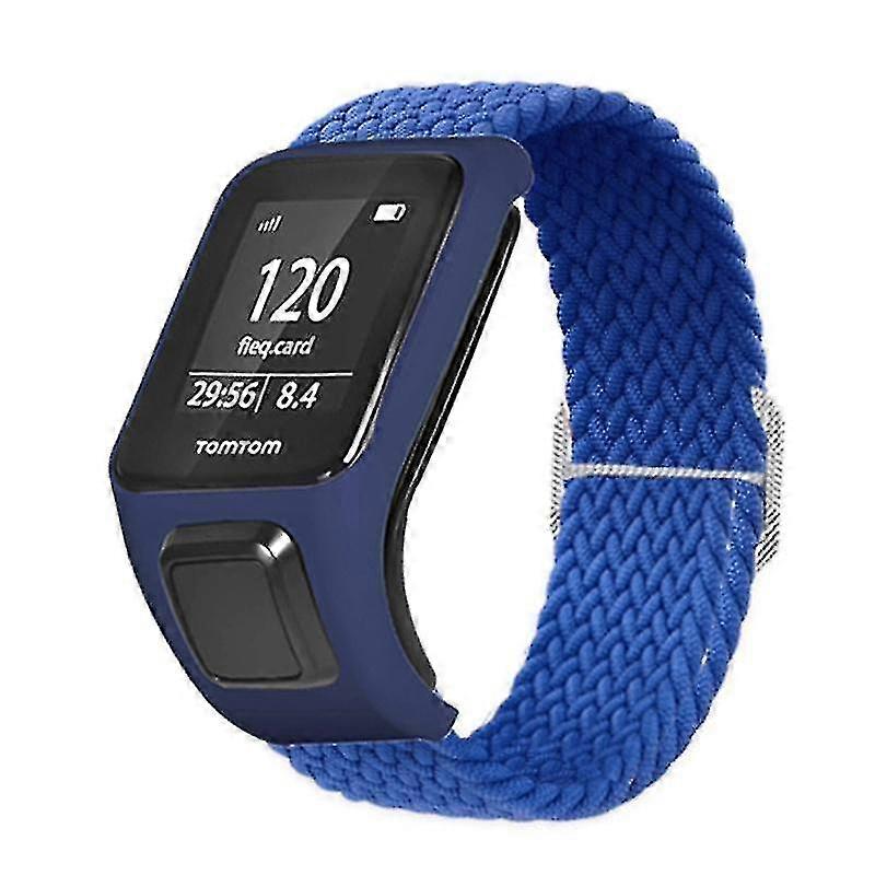 For TomTom Runner 2/Runner 3/Spark/Adventurer Elastisk vevd smartklokkerem Justerbar håndleddsstropp