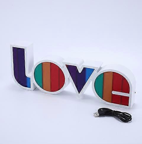Led Decorative Colored Light String Valentine's Day Proposal Confession Light Box English Letters Modeling Lamp