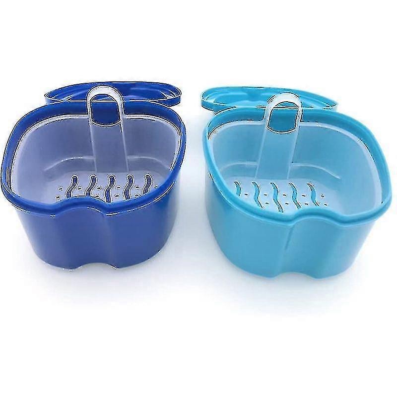 2pcs Healthy Denture Box Denture Box Broken Denture Storage Box
