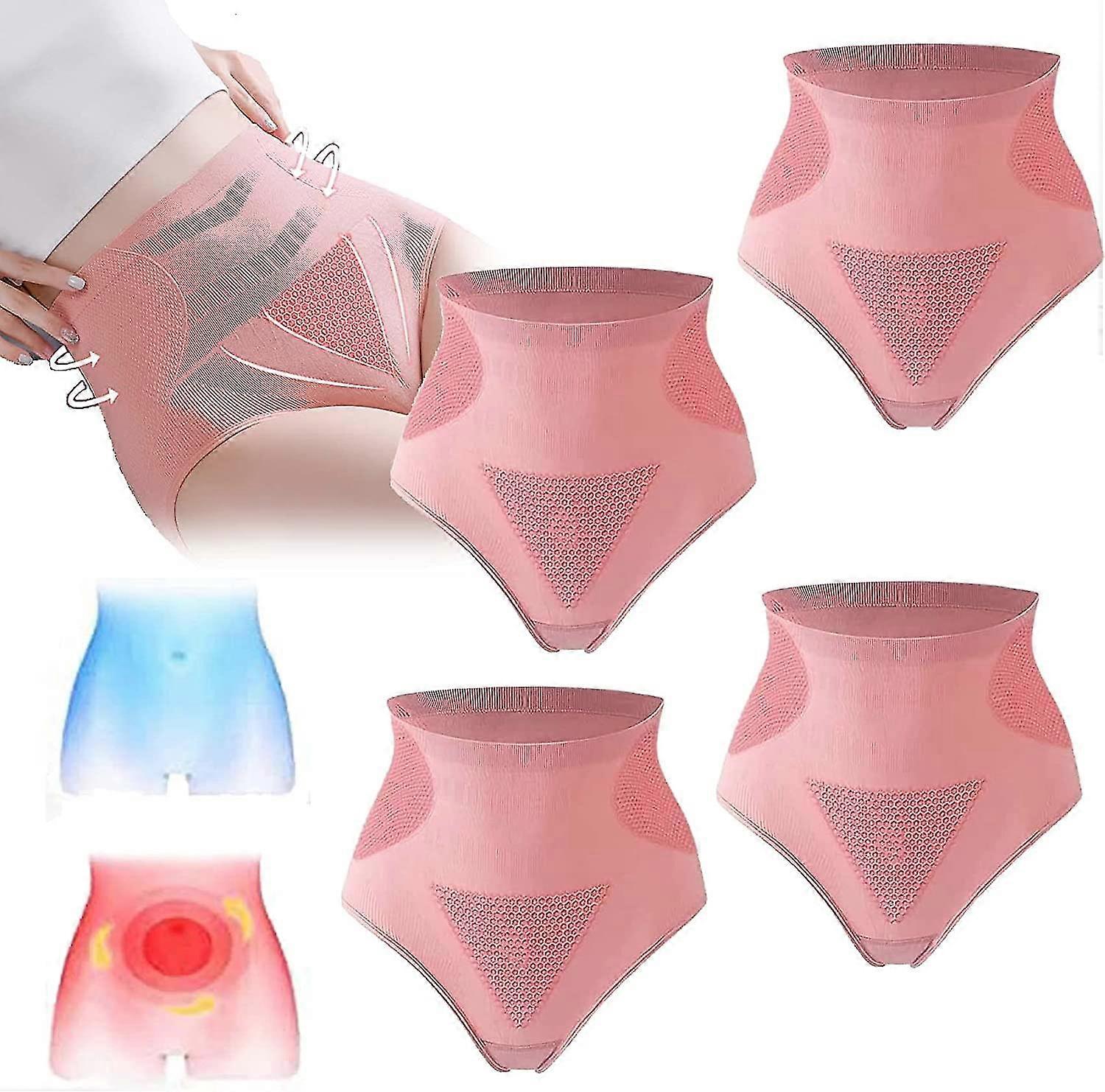 מארז 4 חבילות Slimorypro חלת דבש חלת דבש הידוק הנרתיק ומכנסיים קצרים לעיצוב הגוף, גרפן חלת דבש תחתונים לעיצוב הגוף לנשים בנות