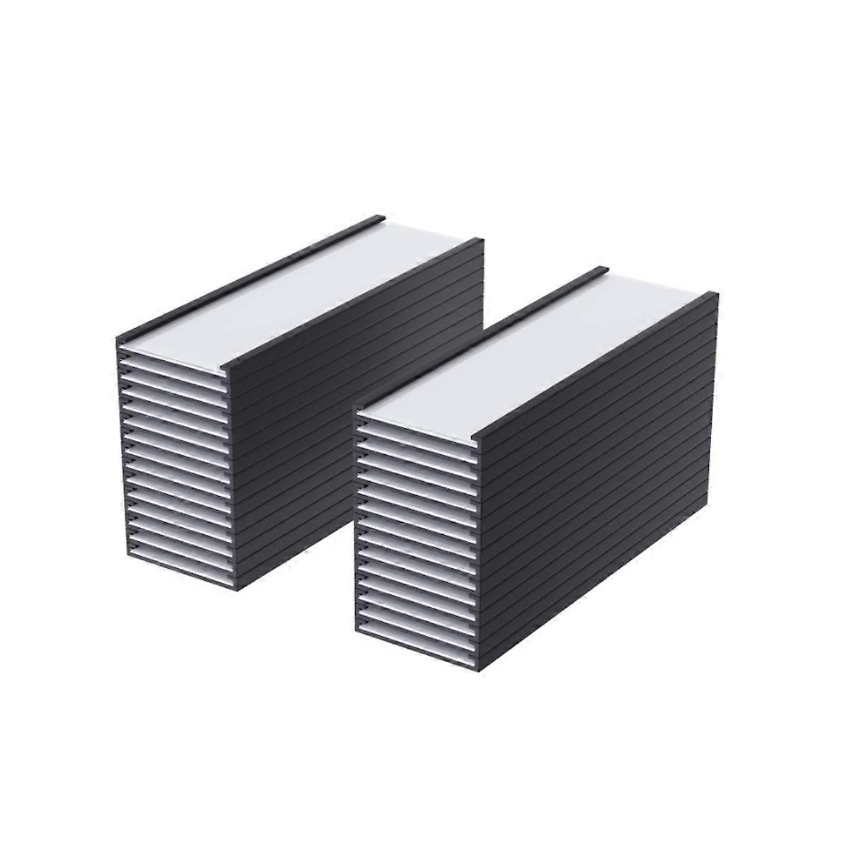 50 Pack Magnetic Label Holder C Channel Magnetic Labels, Magnetic Data Card Holder with Clear Plast