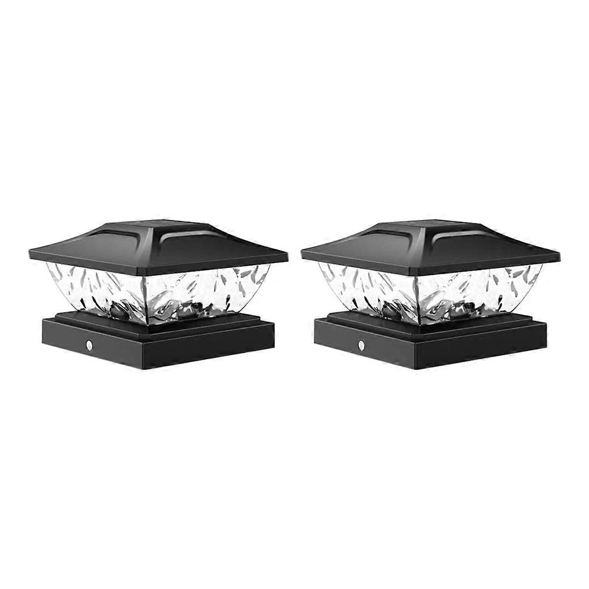 Outdoor Fence Post Cap Light Warm White and Cool White Lighting Wateproof Villa Column Lamp Solar LED Pillar Light A