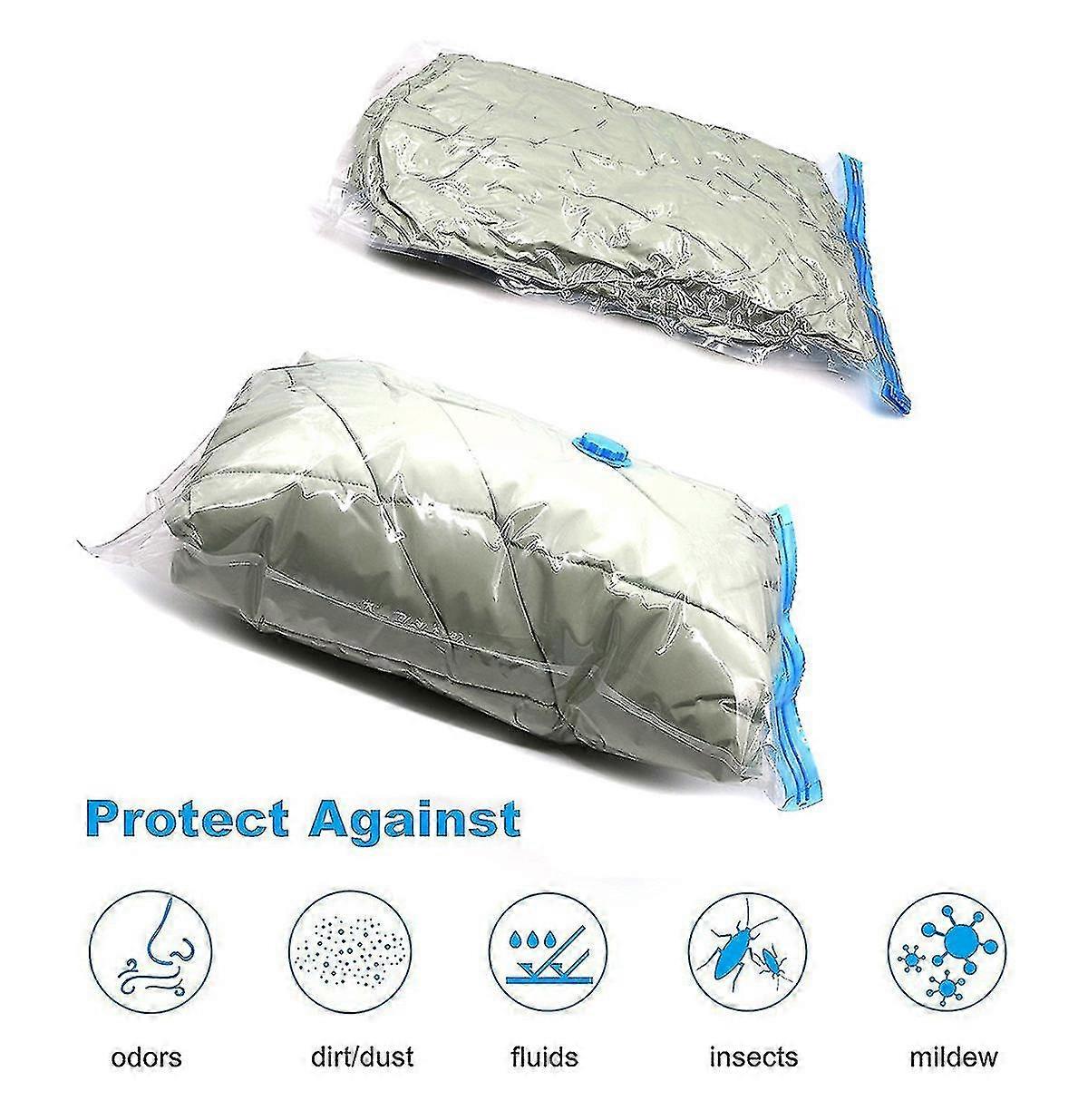 Vacuum Storage Bags With Hand Pump - Jumbo, 6 Pack -