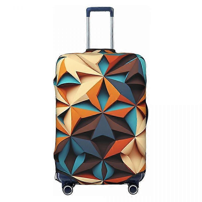 Geo Print Suitcase Cover Abstract Geometric Flight Travel Fun Luggage Case Protector