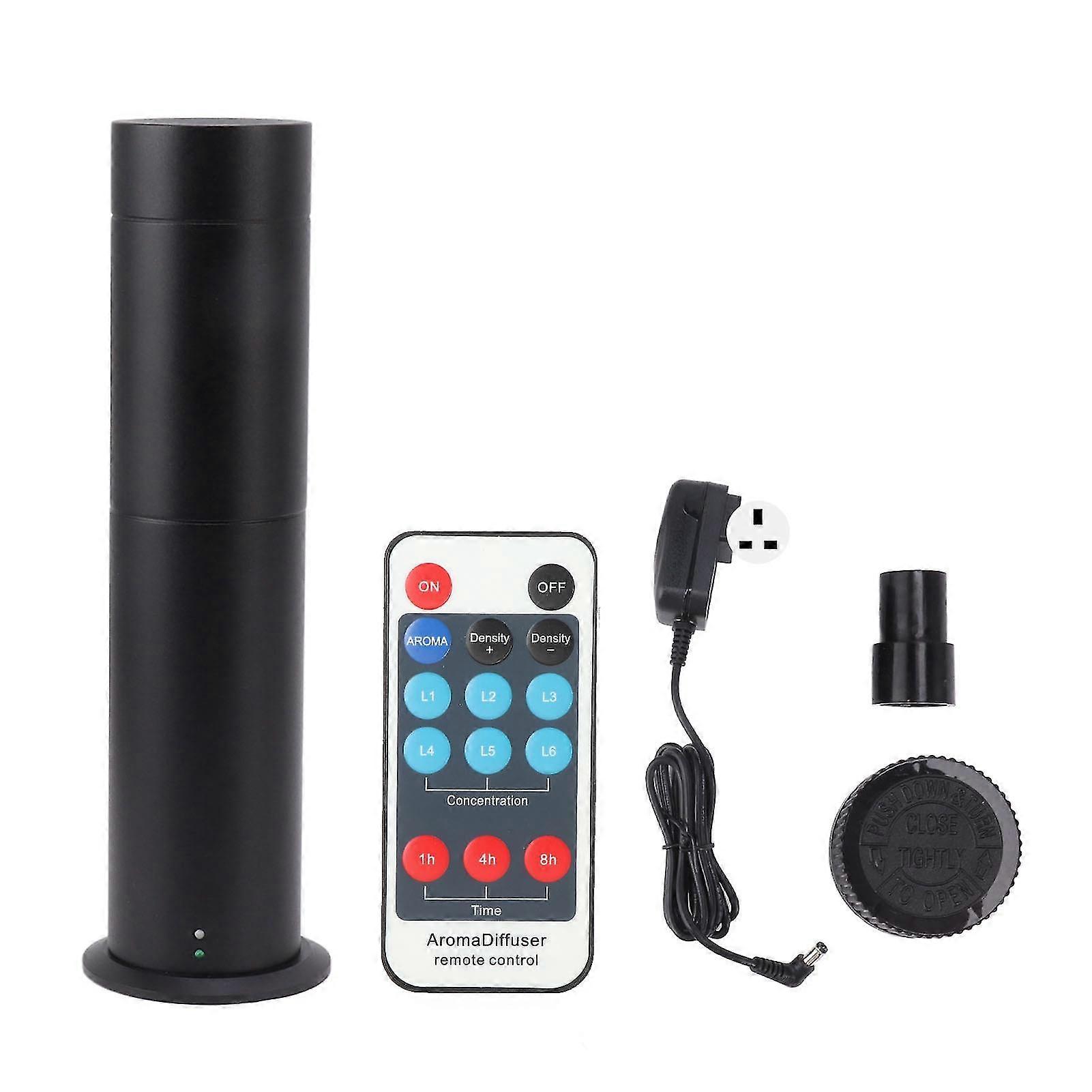 Aromatherapy Machine 120ml Remote Control Cylindrical Design Black UK Plug