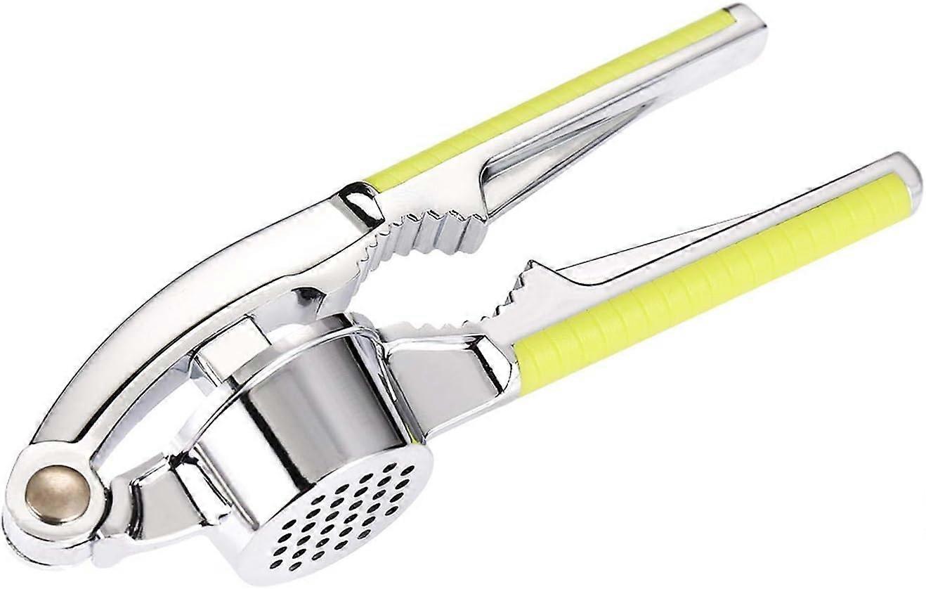 Professional Stainless Steel Garlic Press with Comfortable Handle, Lightweight and Ergonomic Design, Easy to Use and Clean, Say Goodbye to Stinky Hand