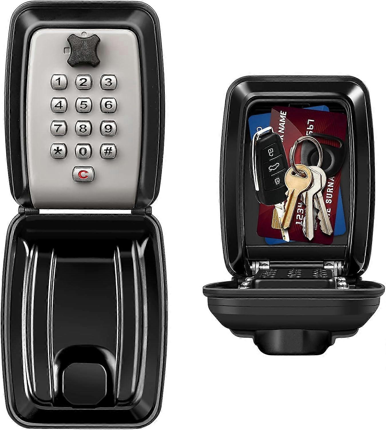 Key box with numeric code, large key safe with 12 digit key safe outdoor waterproof rust-proof ultra-robust, wall-mounted key box with code for home o