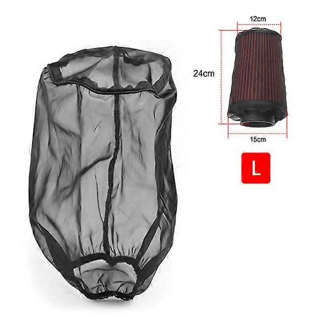 Universal Car Air Filter Protective Cover Waterproof Oilproof Dustproof for Cylindrical High Flow Air Intake Filters Black