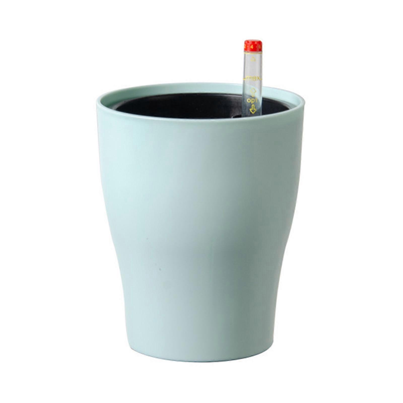 Self Watering Planter with Water Level Indicator, Plastic Plant Flower Pots Container(4.7*5.7 Inch)
