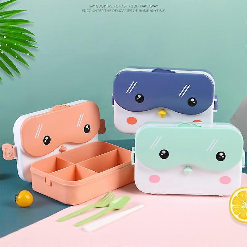 School Kids Bento Lunch Box Rectangular Leakproof Plastic Anime Portable Box