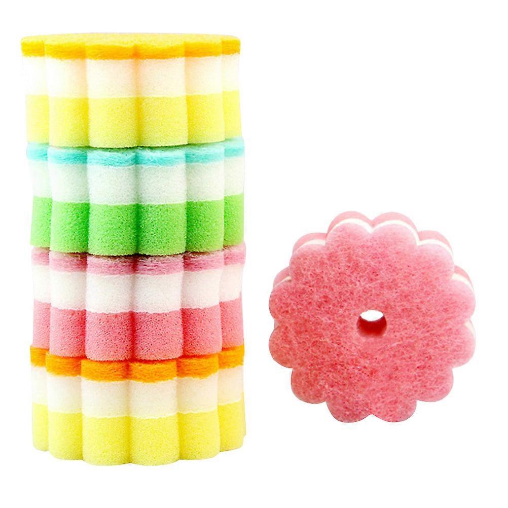 10pcs Cleaning Sponge Creative Beautiful Practical Kitchen Cleaning Sponge for Dish Cup Bowl Random Style