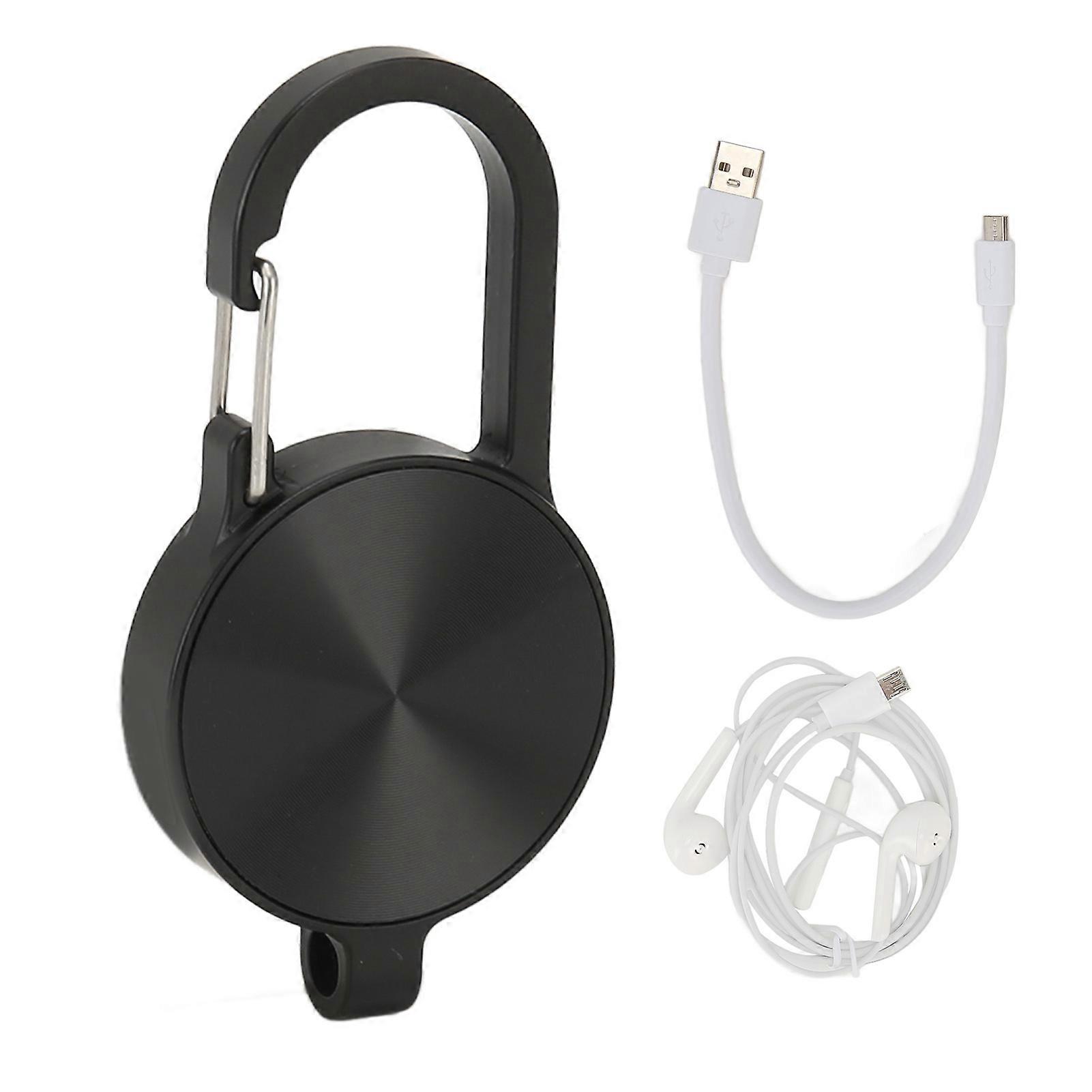 Recorder HD Noise Reduction Voice Activated Keychain Recorder with MP3 Playback for Meeting Class 32GB