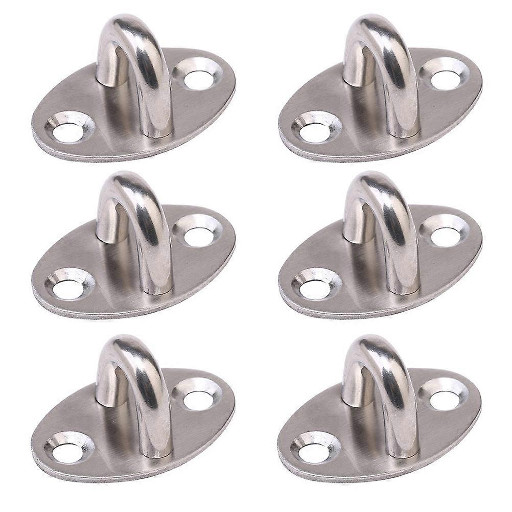 6 Pcs Hanger Stand Hammock Ceiling Mount Stainless Steel Ceiling Hook Swing Ceiling Brackets Eye Plate U Hooks
