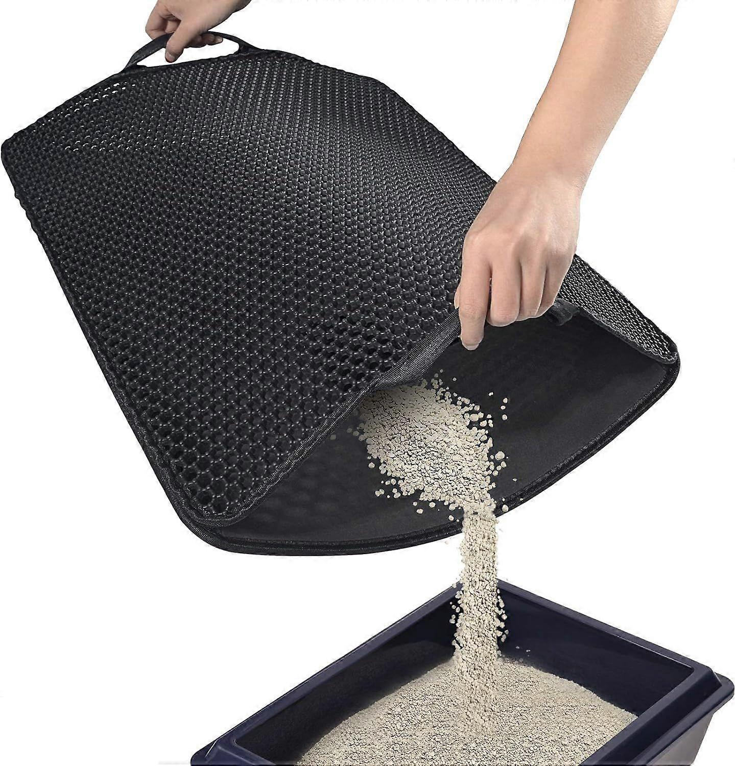 2025 New Cat Litter Mat, Honeycomb Double Layer Design, Urine And Water Proof Material