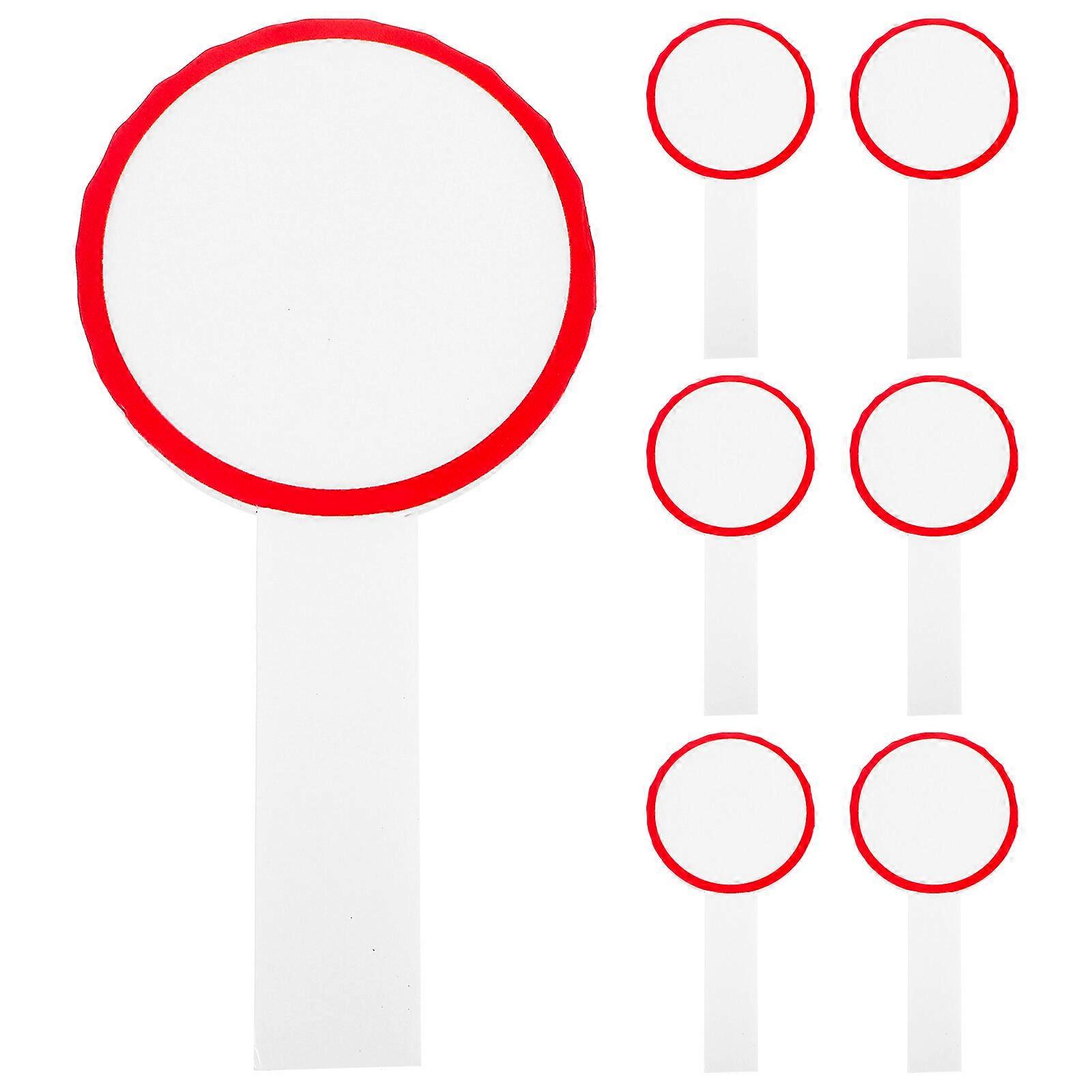 6Pcs Game White Boards Single Sided Paddles Handheld Whiteboards Padding Whiteboards