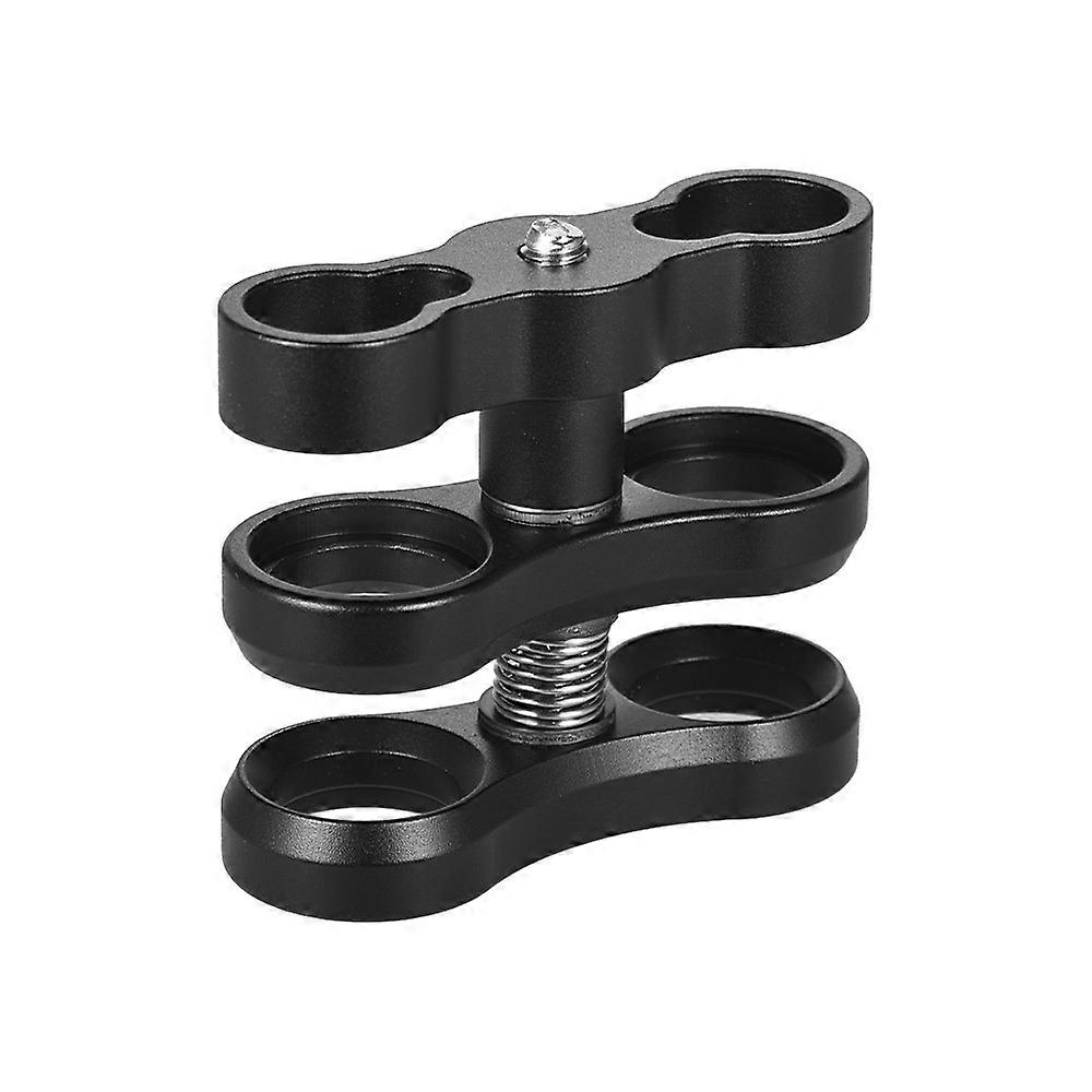 1" Ball Clamp Butterfly Clip Arm Dual Holder Mount for Underwater Photography Diving Light System for GoPro Action Camera