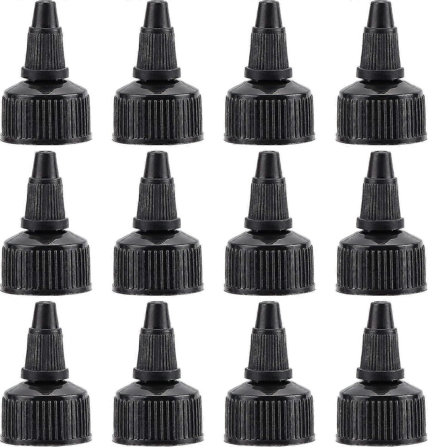 36pcs Squeeze Bottle Cap Black And Natural Twist Caps Replacement Caps