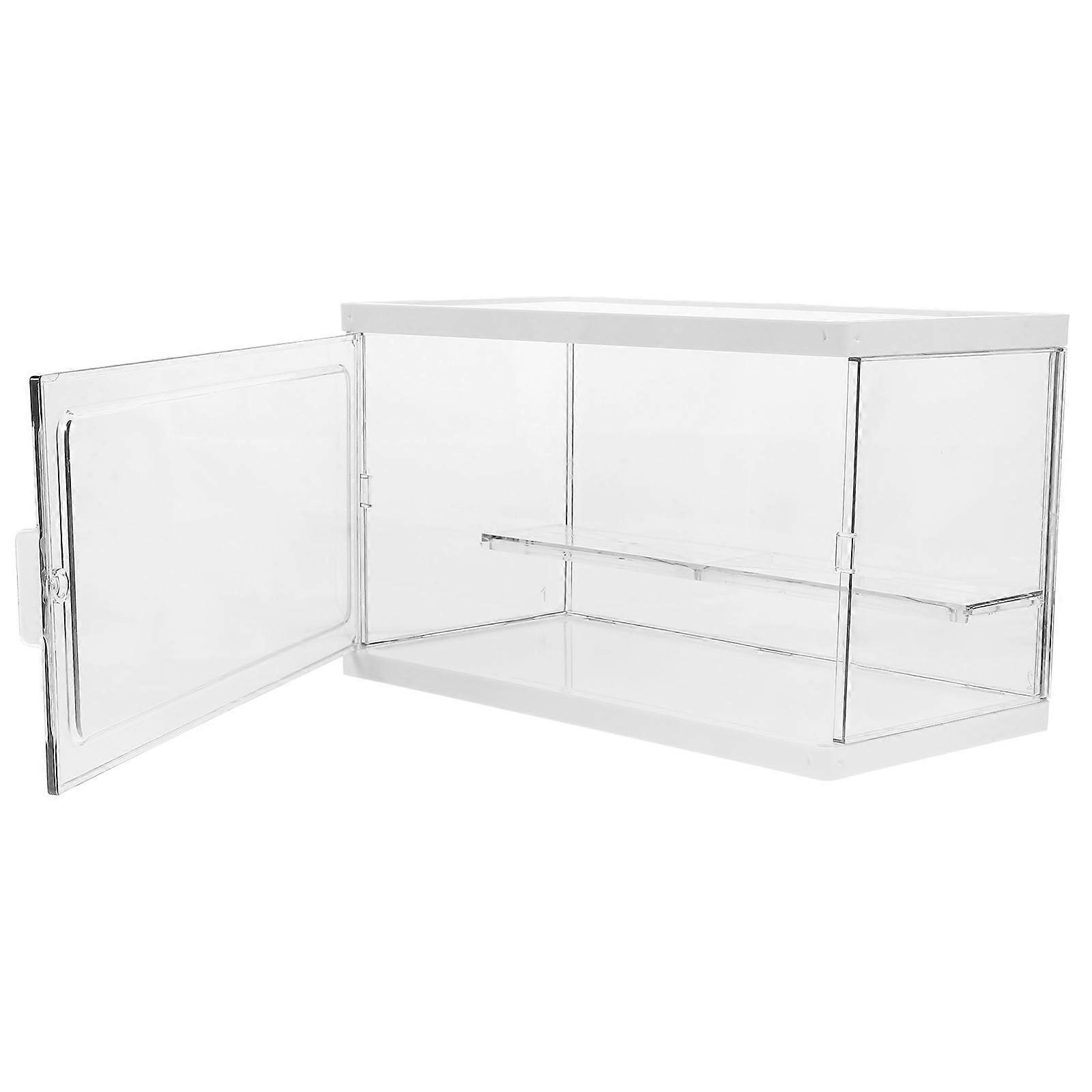 Countertop Display Box 2-layer Clear Display Case for Small Action Figures Dolls