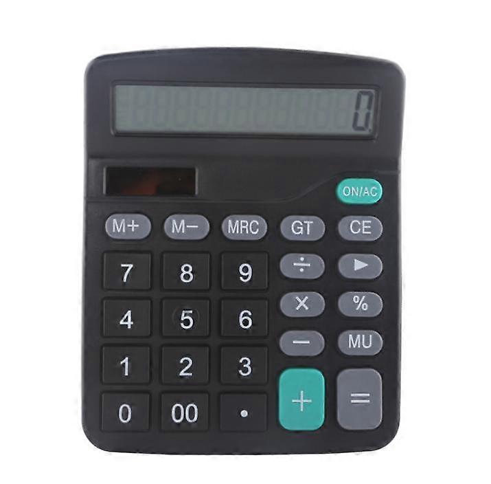 Calculator,12-Digit Solar Battery Basic Calculator,Solar Battery Dual Power with Large LCD Display Office Calculators
