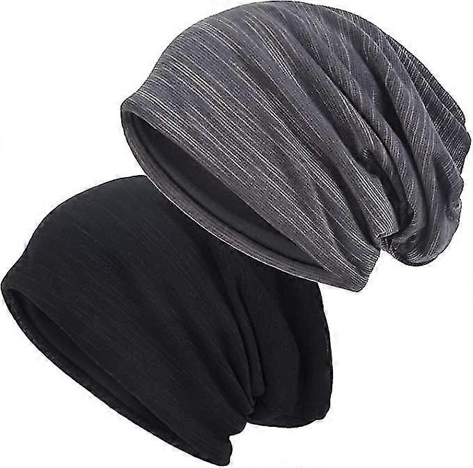 2 Pack Hats Men's Women's Thin Beanie Hats
