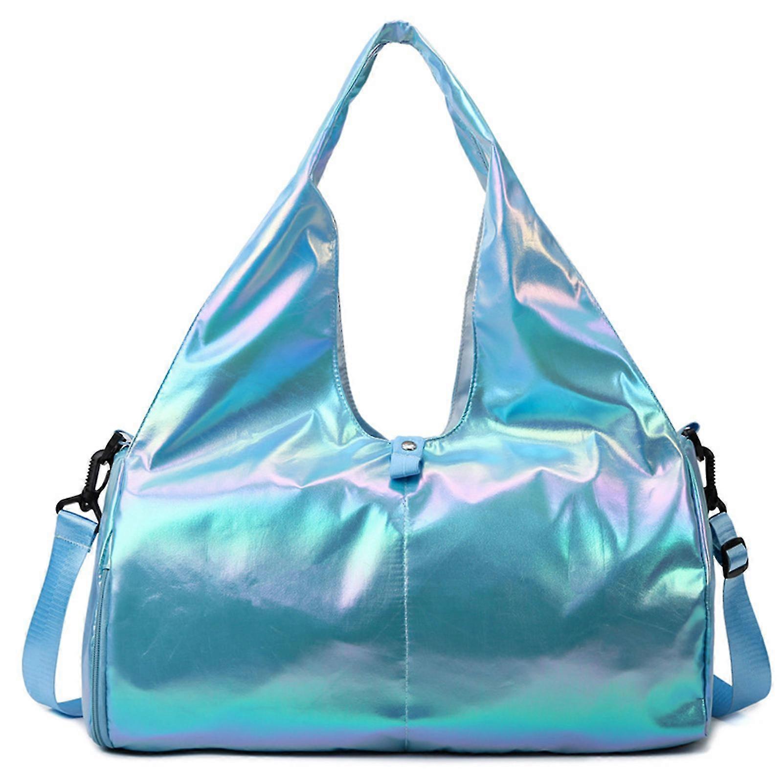 Naclescent Color Glossys Travel Handbag Large Capacity Short Trip Sports Bag pour Running Fitness