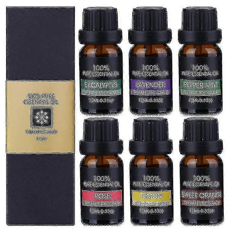 Essential Oils, Essential Oils Set Oil Diffusers-lavender, Lemongrass, Tea Tree, Eucalyptus, Sweet Orange, Peppermint