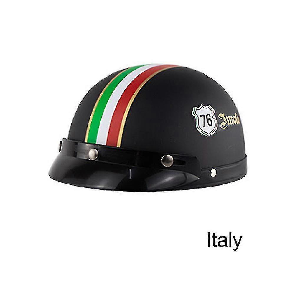 Casco Moto Open Face Half Helmets With Goggles Visor Sciarpa