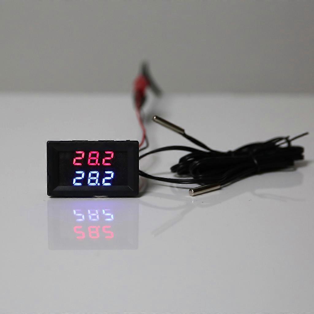 Digital Thermometer Monitor Panel Meter NTC Waterproof Metal Probe DC5-80V