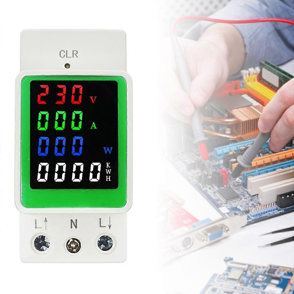 ACDin Rail Consumption WattmeterMonitor Digital Multimeter LED Display