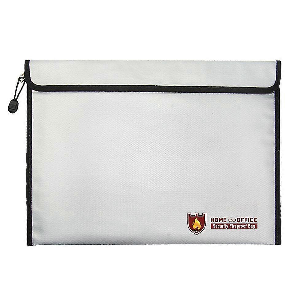 耐火ドキュメントバッグ38x 28cm耐火防水ポーチカバーポーチコンテナA4ドキュメントと互換性のあるパスポートバンクファイルマネー貴重品