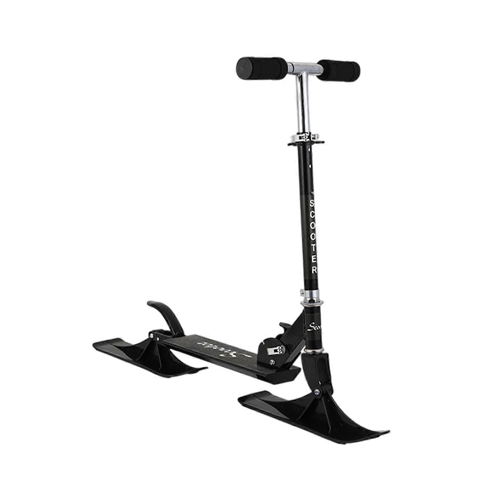 Enfants Snow Scooter Sand Scooter Équilibre Formation Stand Scooter Deux Roues Traîneau Noir