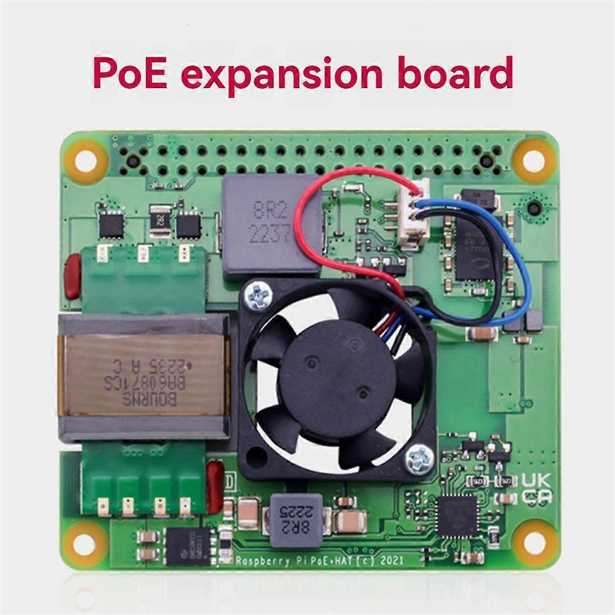 For & 3 B+ PoE+ HAT - Power over Ether, Expanding Board Moudle, Supports 802.3af/At