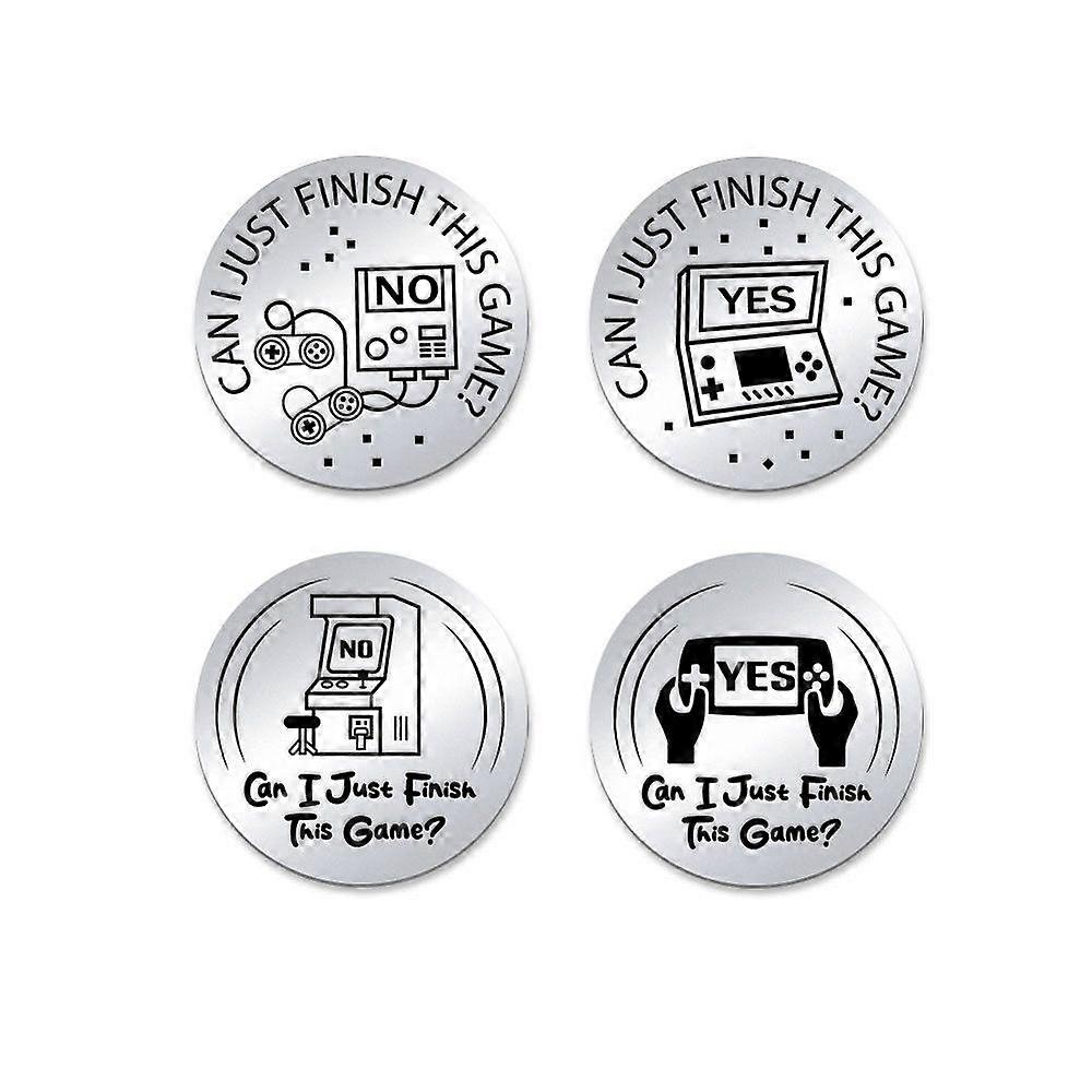 201 Stainless Steel Commemorative Coins Decision Maker Coin Double Sided Laser Engraving Flat Round Word 30x2mm 2pcs/set