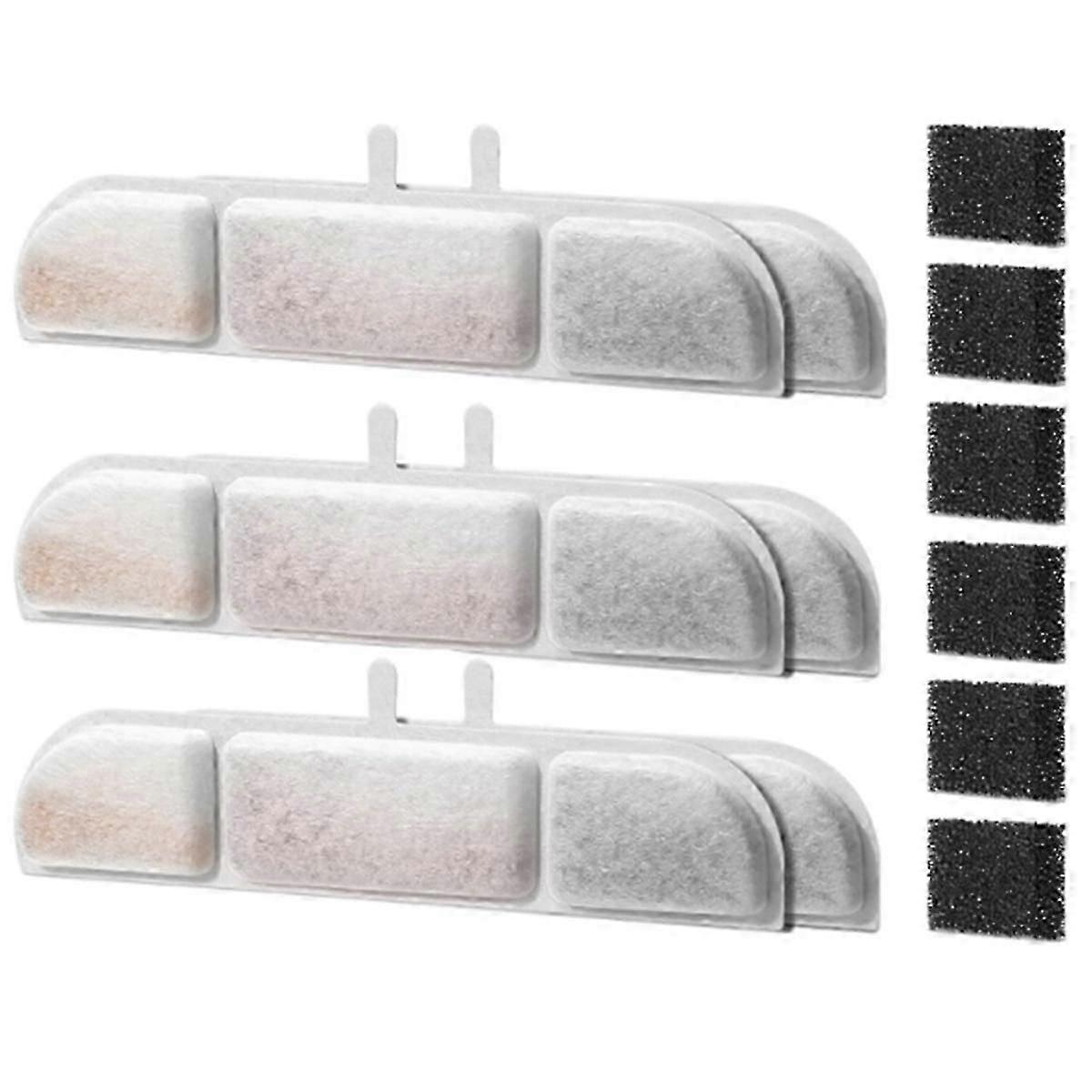 Water Fountain Replacement Filters suitable for 84oz/2.5L Pet Water Fountain Filter Triple Filtration Cat Water Filter