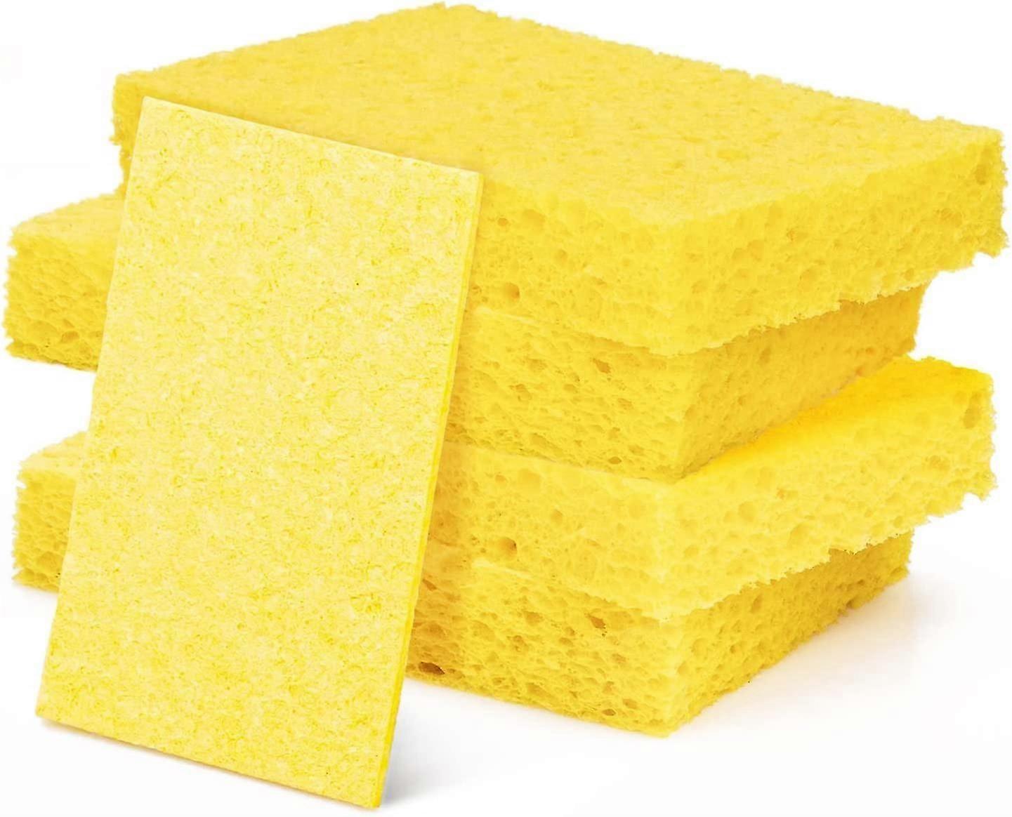 Kitchen sponge, compressed cellulose sponge 5 packs to clean dishes without scratches