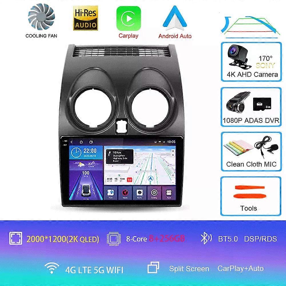 Android 14 Car Radio For Nissan Qashqai 1 J10 2006 - 2013 Multimedia Video Player Navigation Gps No 2din 2 Din